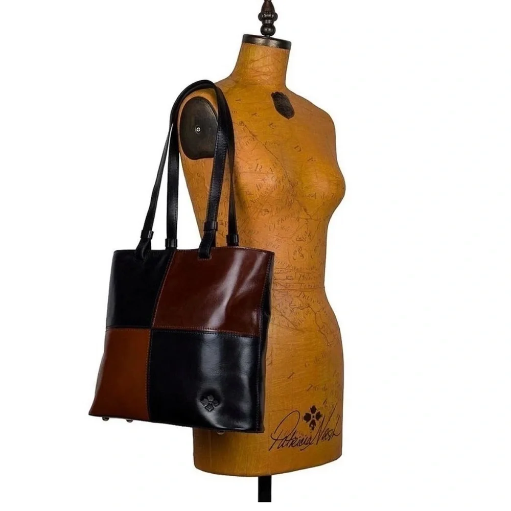 NWT PATRICIA NASH Braden Colorblock Leather Tote Bag